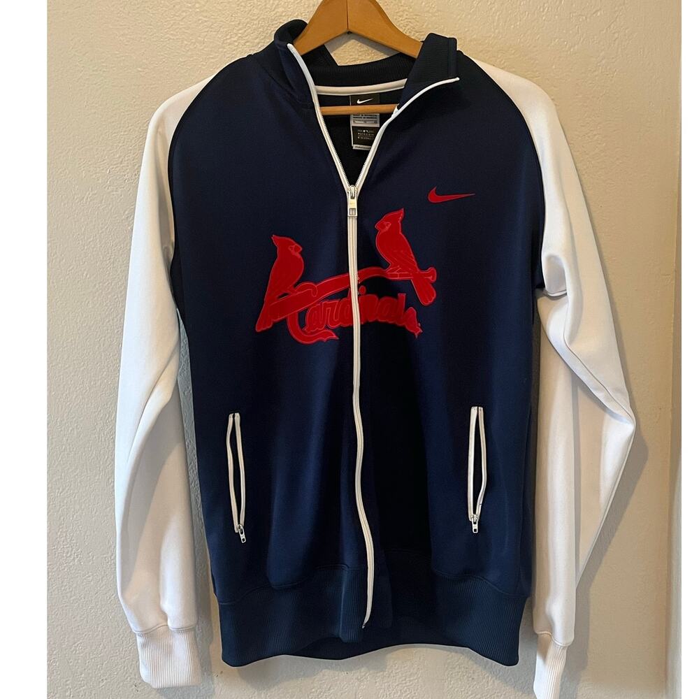Women's Nike St. Louis Cardinals Track Jacket Coat Sweatshirt Size XL